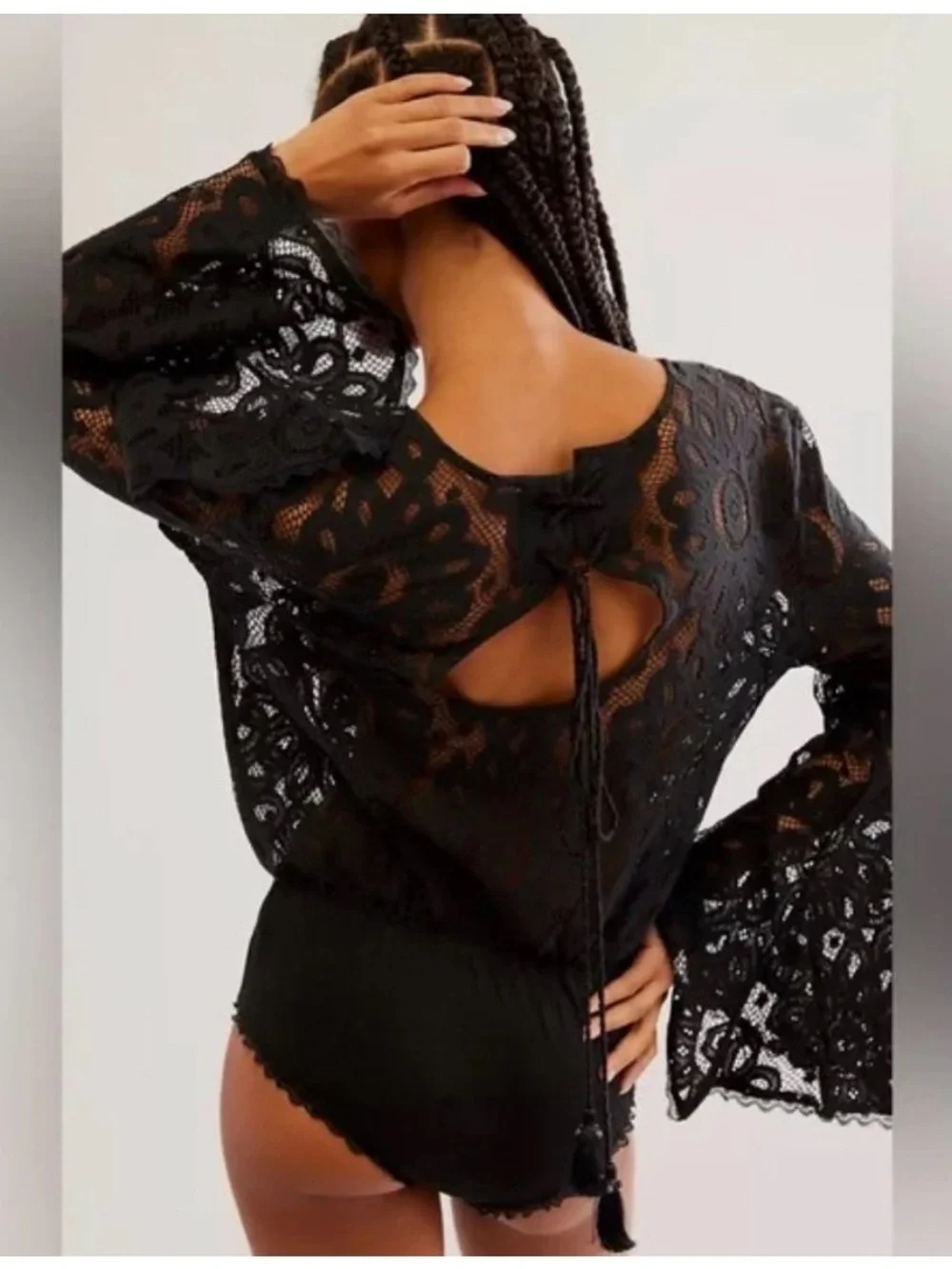 Free People Better With Time Bodysuit in Black Size Medium
